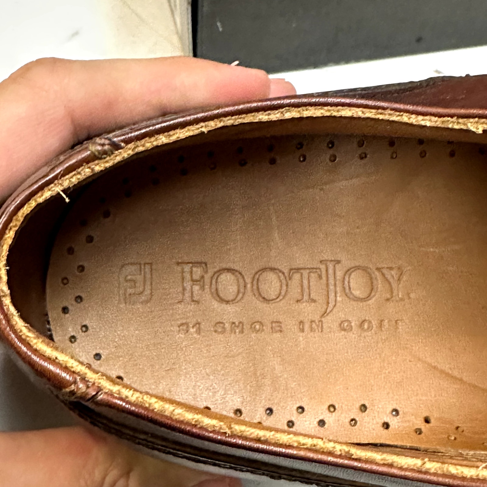 Nib Rancourt & Co. X Footjoy Split Toe Derby Dress Shoe Brown Calf 79206 11 C — image 7 of 8